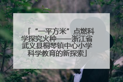 “一平方米”点燃科学探究火种——浙江省武义县桐琴镇中心小学科学教育的新探索