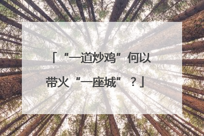 “一道炒鸡”何以带火“一座城”？