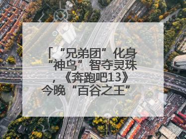 “兄弟团”化身“神鸟”智夺灵珠，《奔跑吧13》今晚“百谷之王”花落谁家？