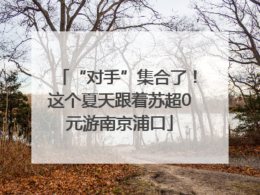 “对手”集合了！这个夏天跟着苏超0元游南京浦口