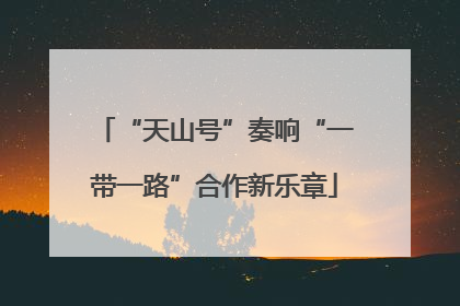 “天山号”奏响“一带一路”合作新乐章