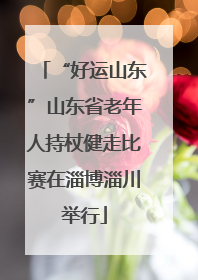 “好运山东”山东省老年人持杖健走比赛在淄博淄川举行