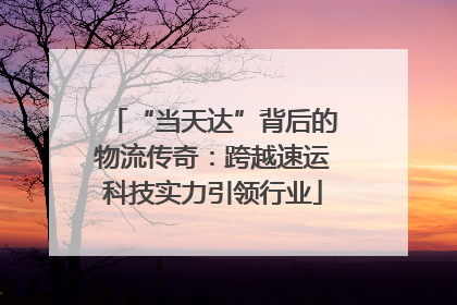 “当天达”背后的物流传奇：跨越速运科技实力引领行业