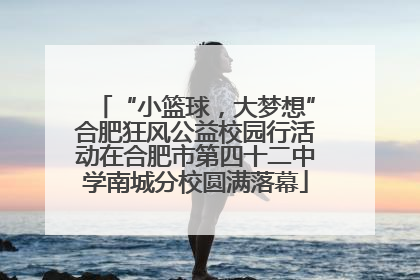 “小篮球，大梦想”合肥狂风公益校园行活动在合肥市第四十二中学南城分校圆满落幕
