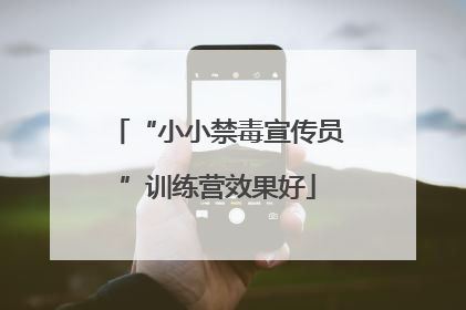 “小小禁毒宣传员”训练营效果好
