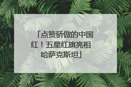 点赞骄傲的中国红！五星红旗亮相哈萨克斯坦