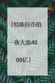 特斯拉市值一夜大涨4000亿