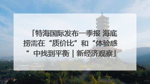 特海国际发布一季报 海底捞需在“质价比”和“体验感”中找到平衡｜新经济观察