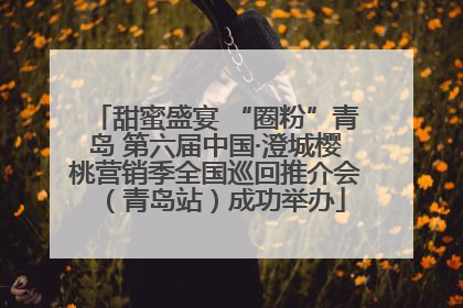 甜蜜盛宴 “圈粉”青岛 第六届中国·澄城樱桃营销季全国巡回推介会（青岛站）成功举办