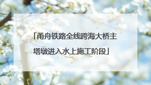 甬舟铁路全线跨海大桥主塔墩进入水上施工阶段