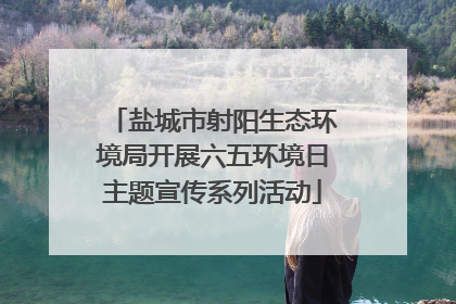 盐城市射阳生态环境局开展六五环境日主题宣传系列活动