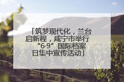 筑梦现代化，兰台启新程，咸宁市举行“6·9”国际档案日集中宣传活动