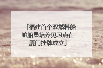 福建首个双燃料船舶船员培养见习点在厦门挂牌成立
