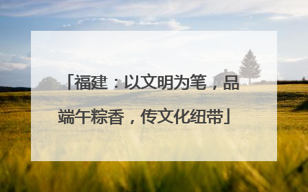 福建：以文明为笔，品端午粽香，传文化纽带