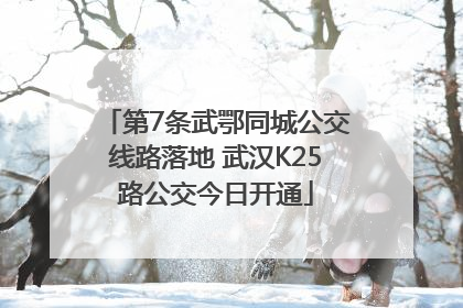 第7条武鄂同城公交线路落地 武汉K25路公交今日开通