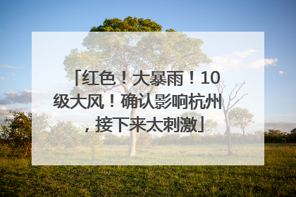 红色！大暴雨！10级大风！确认影响杭州，接下来太刺激