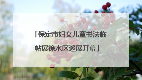 保定市妇女儿童书法临帖展徐水区巡展开幕