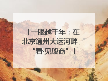 一眼越千年：在北京通州大运河畔“看·见殷商”
