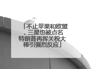 不止苹果和欧盟，三星也被点名 特朗普再挥关税大棒引强烈反应