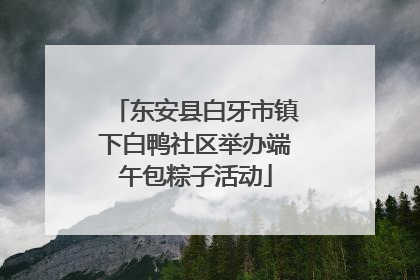 东安县白牙市镇下白鸭社区举办端午包粽子活动