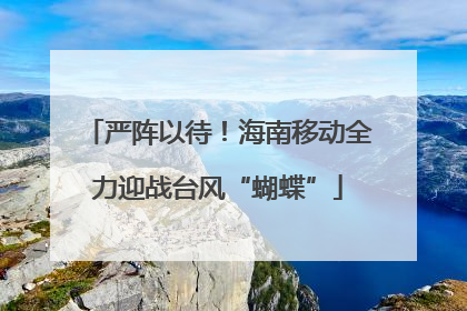 严阵以待！海南移动全力迎战台风“蝴蝶”