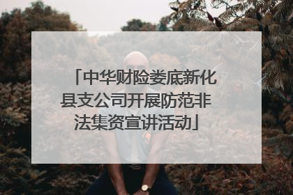 中华财险娄底新化县支公司开展防范非法集资宣讲活动