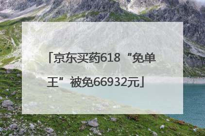 京东买药618“免单王”被免66932元