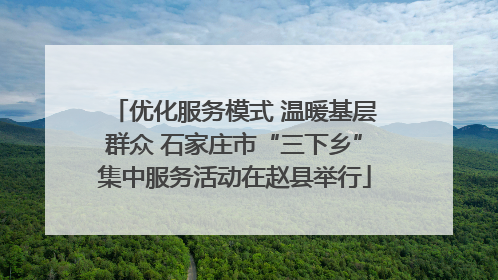 优化服务模式 温暖基层群众 石家庄市“三下乡”集中服务活动在赵县举行