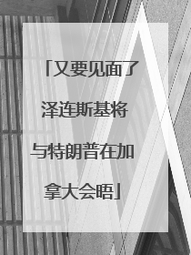 又要见面了 泽连斯基将与特朗普在加拿大会晤