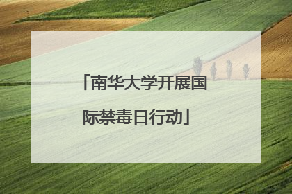 南华大学开展国际禁毒日行动