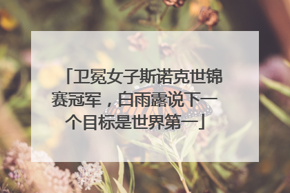 卫冕女子斯诺克世锦赛冠军，白雨露说下一个目标是世界第一