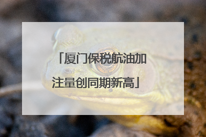厦门保税航油加注量创同期新高