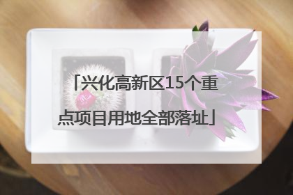 兴化高新区15个重点项目用地全部落址