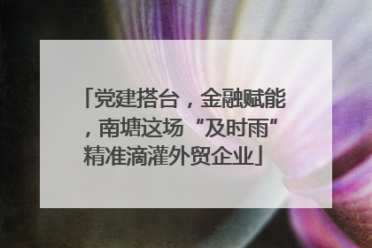 党建搭台，金融赋能，南塘这场“及时雨”精准滴灌外贸企业