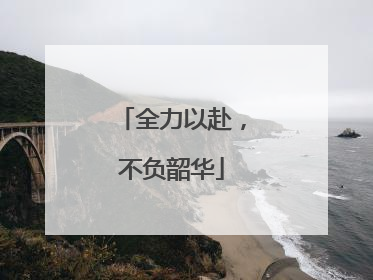 全力以赴，不负韶华