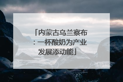 内蒙古乌兰察布：一杯酸奶为产业发展添动能