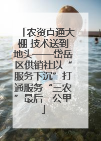农资直通大棚 技术送到地头——岱岳区供销社以“服务下沉”打通服务“三农”最后一公里
