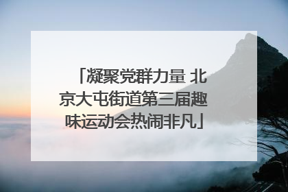 凝聚党群力量 北京大屯街道第三届趣味运动会热闹非凡