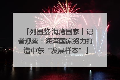 列国鉴·海湾国家丨记者观察：海湾国家努力打造中东“发展样本”