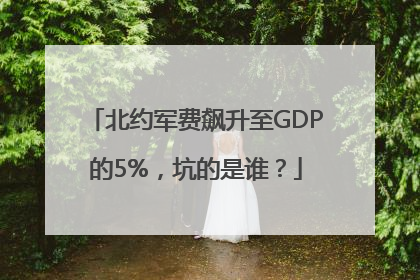 北约军费飙升至GDP的5%，坑的是谁？