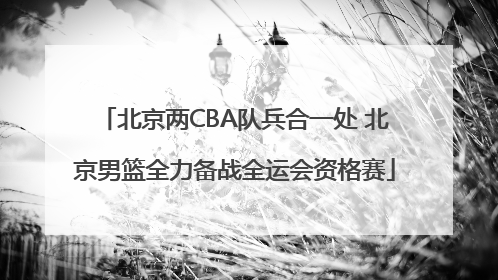 北京两CBA队兵合一处 北京男篮全力备战全运会资格赛