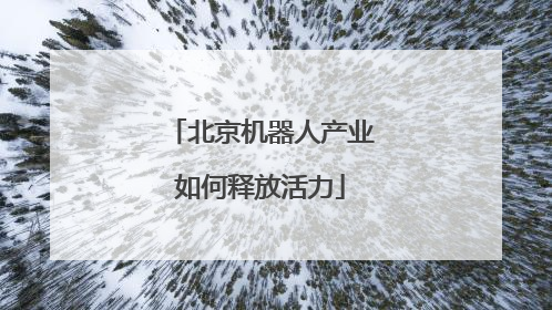北京机器人产业如何释放活力