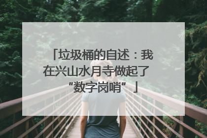 垃圾桶的自述：我在兴山水月寺做起了“数字岗哨”