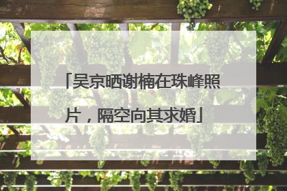吴京晒谢楠在珠峰照片，隔空向其求婚