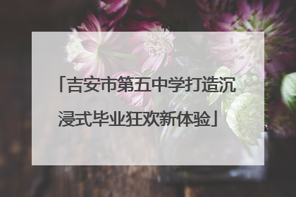 吉安市第五中学打造沉浸式毕业狂欢新体验
