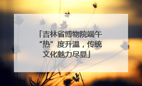 吉林省博物院端午“热”度升温，传统文化魅力尽显