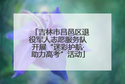 吉林市昌邑区退役军人志愿服务队开展“迷彩护航·助力高考”活动