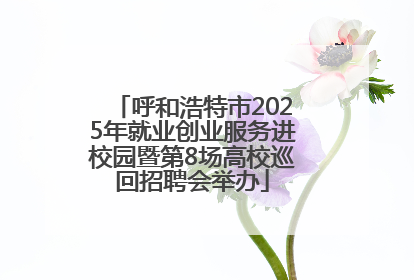 呼和浩特市2025年就业创业服务进校园暨第8场高校巡回招聘会举办
