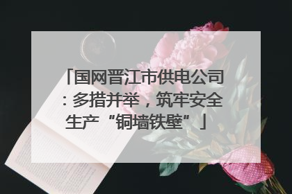 国网晋江市供电公司：多措并举，筑牢安全生产“铜墙铁壁”