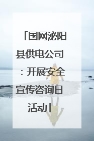 国网泌阳县供电公司：开展安全宣传咨询日活动
